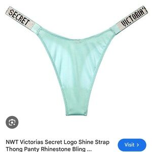 Victoria's Secret Mint Green Thong Panty Medium